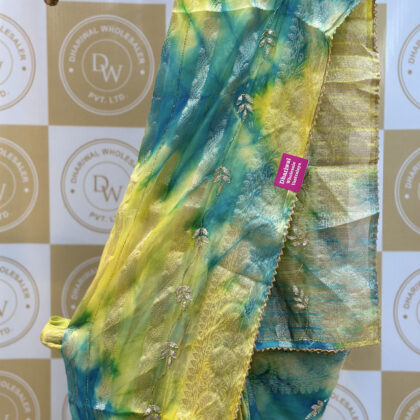 Jaipuri Organza Saree with Gotapatti