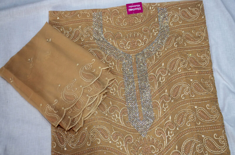 Pure Georgette Chikankari Unstitched Suits