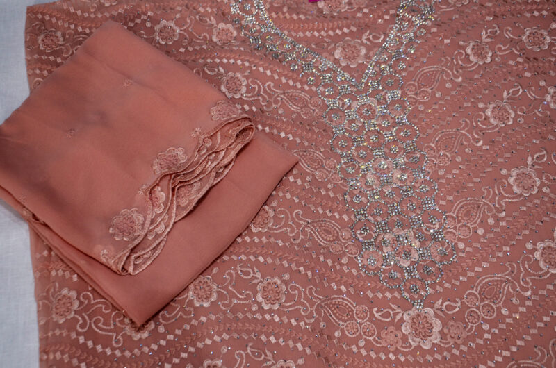 Pure Georgette Chikankari Unstitched Suits