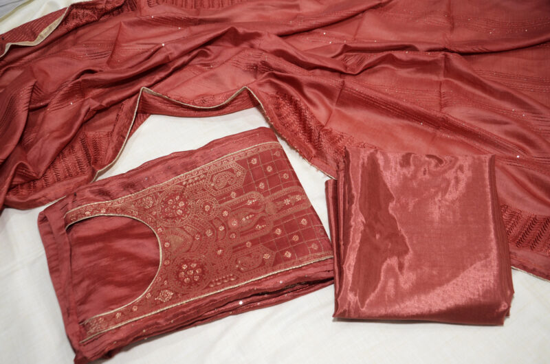 Chanderi Silk Suit With Duaptta for Women