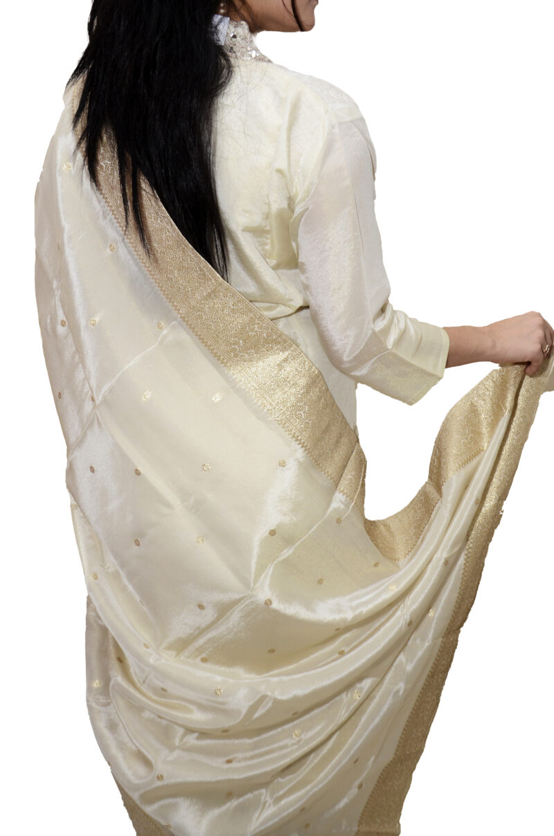 White Crepe Kurta Set for Women