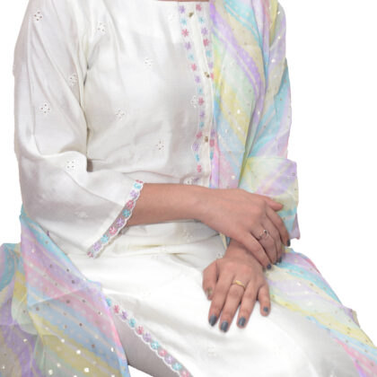 Pure Muslin Straight Kurta Set 